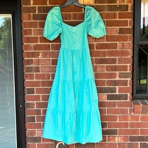 NWOT HYFVE Harley Midi Dress, Aqua size Small